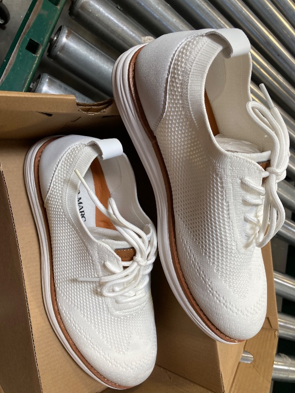 Photo 1 of Bruno Marc Men's CoolFlex Breeze Mesh Sneakers Oxfords Lace-Up Lightweight Casual Walking Shoes,Size 8.5,02 White,Grand