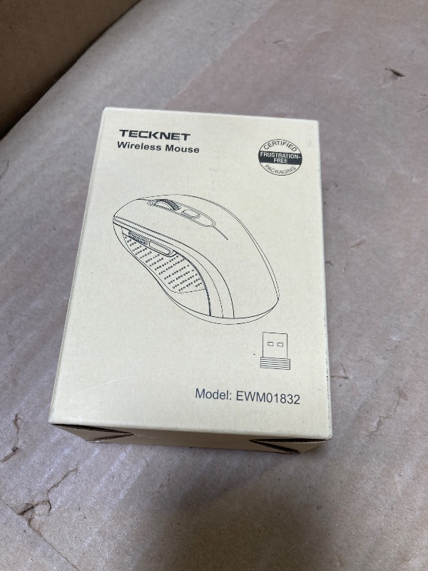 Photo 1 of TECKNET Bluetooth Mouse, 4000DPI Wireless Mouse for Laptop 2-in-1(BT 5.0/3.0+2.4Ghz) Computer Portable PC Mice Wireless with USB Receiver for Mac (USB-A+Bluetooth, Black)