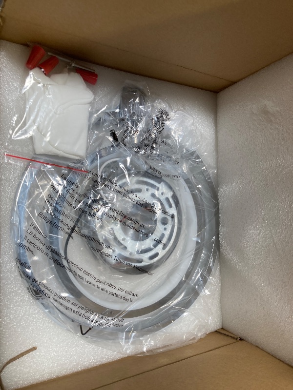 Photo 1 of BNHHLZ Modern LED Chandelier Chrome Ring Pendant Light Fixtures 4000K Dimmable Height Adjustable Pendant Lighting for Dining Room Kitchen Island Bedroom Living Room Foyer?1-Pack?…