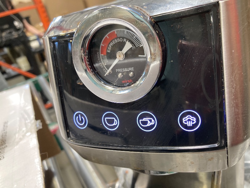 Photo 1 of wirsh Espresso Machine,20 Bar Semi-Automatic Espresso Maker with Pressure Gauge, Steam Wand, Stainless Steel Expresso Coffee Machine for Espresso/Latte/Cappuccino, Touch Screen,Home Barista Plus
