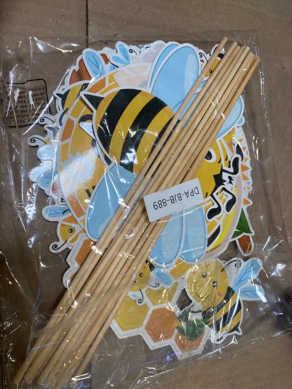 Photo 1 of   Bee Baby Shower Centerpieces Sticks Honey Bee Decorations Table Toppers Themed Party Supplies Birthday Party Gender Reveal Photo Props