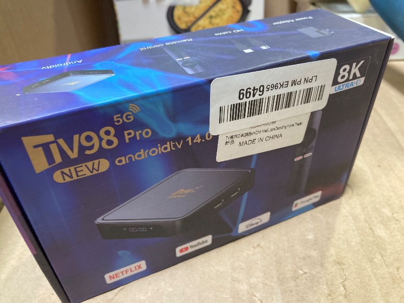 Photo 1 of TV98 PRO 8K@60fps HDMI Media Player for USB Drive and TF Card, HD Digital Signage Player, H.265/MP4/MKV/MOV/AVI/MP3/WMV, Multi-Video Decoder, Remote Control, Picture Decoding, Home Theater