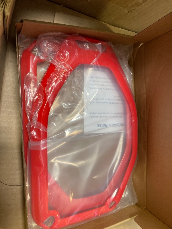 Photo 1 of JeCar Red Top Speaker Frame Trim Cover for 2018-2023 Jeep Wrangler JL JLU Gladiator JT Interior Accessories