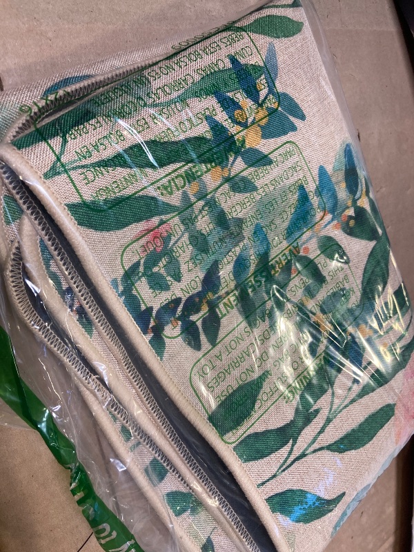 Photo 1 of ORTIGIA Welcome Doormat Spring Summer Eucalyptus Leaves Floral Doormat Outdoor Indoor Entrance Mat Non-Slip Durable Absorbent Easy Clean Entryway Long 17x47 Inch