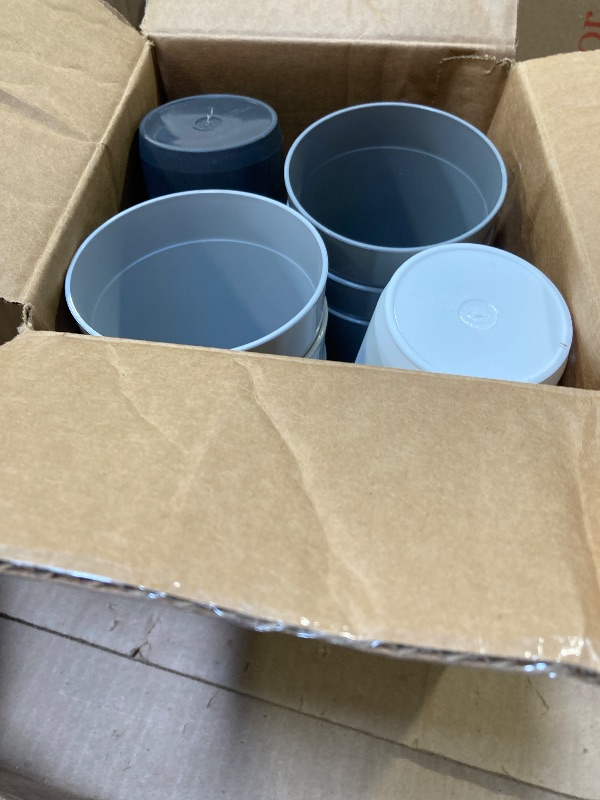 Photo 1 of US Acrylic Newport 20 ounce Unbreakable Plastic Stackable Water Tumblers in Grey Stone | Set of 12 Drinking Cups | Reusable, BPA-free, Made in the USA, Top-rack Dishwasher and Microwave Safe