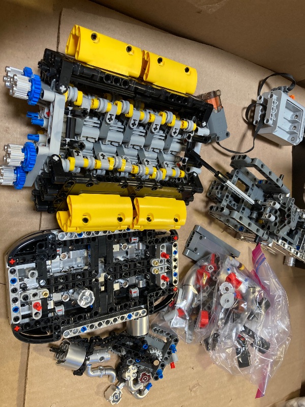 Photo 1 of Mould King LB V12 Engine Kits That Runs, Build Your Own Combustion Engine, Model V8 Engine Kits for Display, Physical Science Experiment Toy for 14+ Kids Boys and Adult 10202 