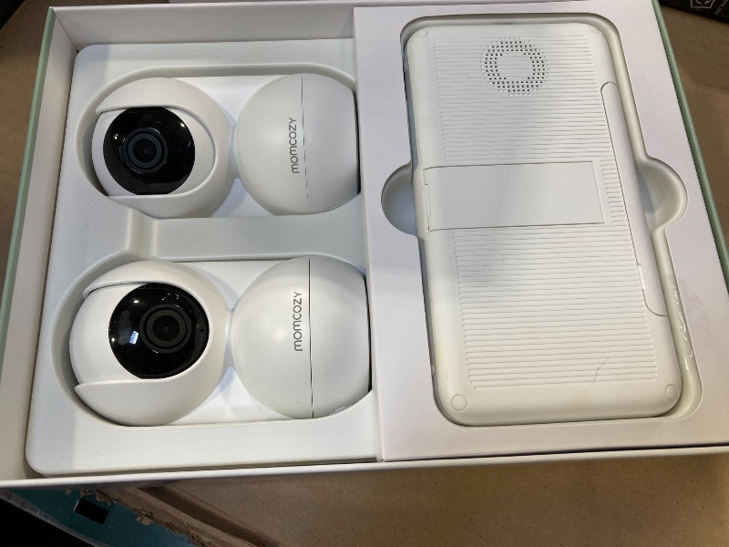 Photo 1 of Momcozy Baby Monitor with 2 Cameras 5.5" 1080P Full HD Split Screen Video Baby Monitor with Camera and Audio, No WiFi 5000mAh Battery, ECO, VOX, Clear Night Vision 1640ft Range (SD Card not Included)