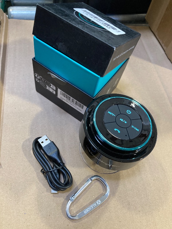 Photo 1 of XLeader, Upgraded, Pro Shower Speaker, Certified IPX7 Waterproof Bluetooth Speaker with Suction Cup, Hook Clip, Built-in Mic, Crystal Sound&Rich Bass, up to 12H Playtime, Ideal Gifts - SoundAngel Mate
