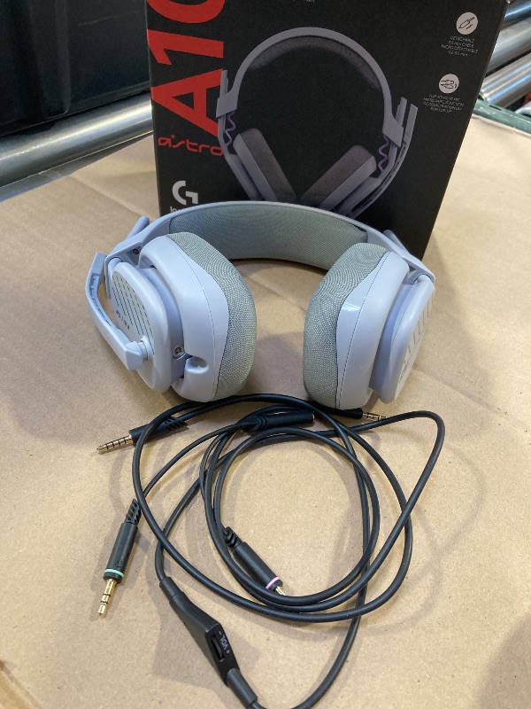 Photo 1 of Logitech G Astro A10 Gen 2 Cross-Platform Wired Gaming Headset for PlayStation 5/4, Xbox S|X, Nintendo Switch, PC: 3.5mm Headphone Jack, 32mm Drivers, Flip-to-Mute Mic, Over-Ear - Grey