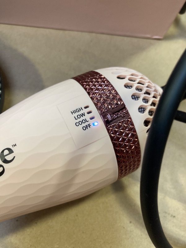 Photo 1 of L'ANGE HAIR Le Volume Elevé 65MM 2-in-1 Titanium Brush Dryer | Dry and Style | Unique Teardrop Shape Barrel | 3 Heat Settings | 360° Vented Airflow | Ionic Technology for Frizz-Free Styling (Blush)