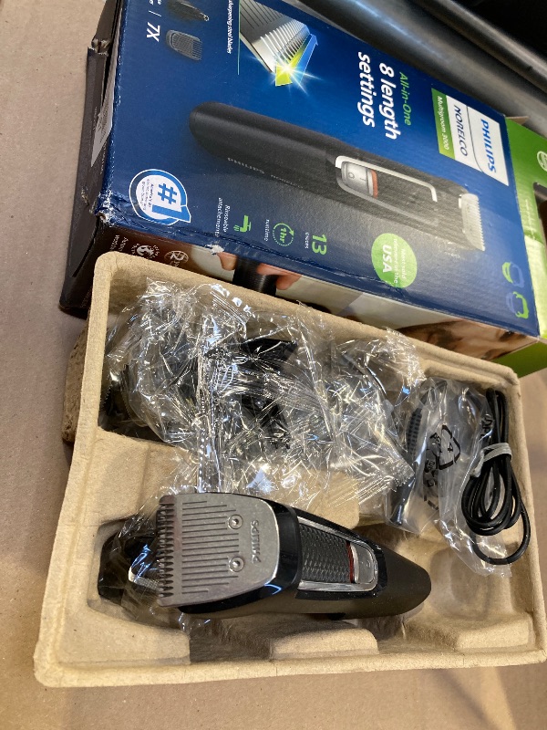 Photo 1 of Philips Norelco Multi Groomer - 13 Piece Mens Grooming Kit for Beard, face, Nose, and Ear Hair Trimmer and Hair Clipper - NO Blade Oil Needed, MG3740/40
