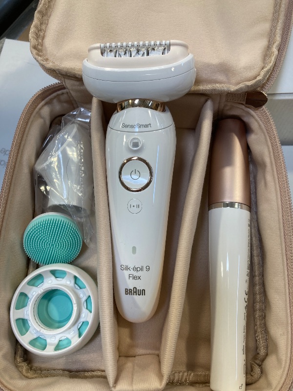 Photo 1 of Braun Epilator Silk-épil 9 Flex 9-300 Beauty Set, Facial Hair Removal for Women, Hair Removal Device, Shaver & Trimmer, Cordless, Rechargeable, Wet & Dry, FaceSpa