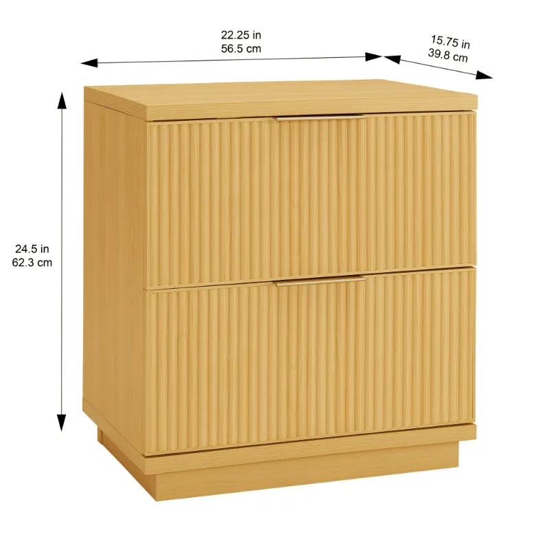 Photo 1 of Better Homes & Gardens Lillian Fluted Nightstand in Natural Pine. 