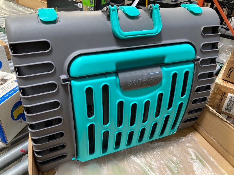 Photo 1 of Sport Pet Designs Foldable Travel Cat Carrier - Front Door Plastic Collapsible Carrier Collection, Waterproof Bed