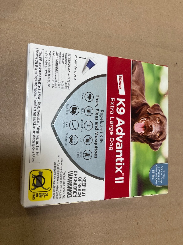 Photo 1 of K9 Advantix II XL Dog Vet-Recommended Flea, Tick & Mosquito Treatment & Prevention | Dogs Over 55 lbs. | 1-Mo Supply