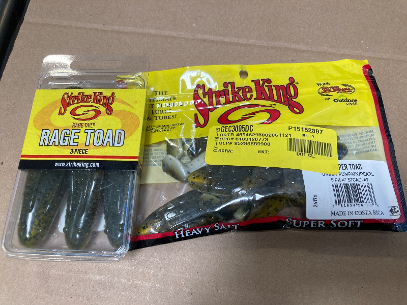 Photo 1 of Strike King  Pumpkin Pearl Belly Soft Bait Lure 2pack 
