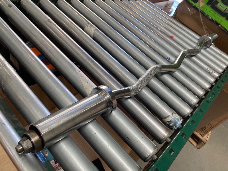 Photo 1 of BalanceFrom Olympic Super Curl Barbell Curl Weight Bar 48 in. (350 Lb. Weight Capacity)
