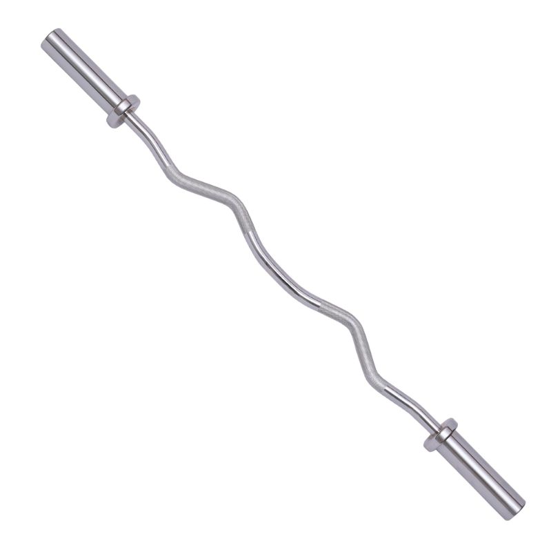 Photo 1 of BalanceFrom Olympic Super Curl Barbell Curl Weight Bar 48 in. (350 Lb. Weight Capacity)