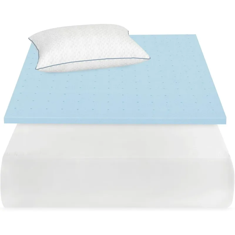Photo 1 of Dream Serenity Dorm Bedding Bundle w/ Memory Foam Pillow, Topper & Protector (Twin XL)