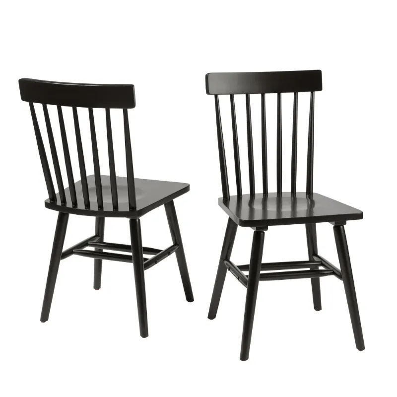 Photo 1 of Better Homes & Gardens 2-Pack Indoor Black Gerald Dining Chairs, Black - 16"W x 19.5"D x 34"H