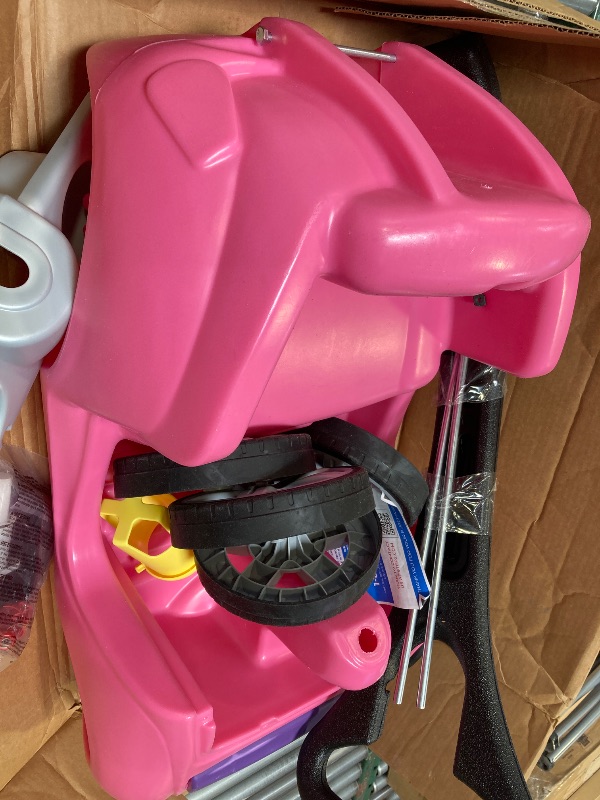 Photo 1 of Step2 Whisper Ride II Ride On Push Toy Car, Pink – Ride On Car with Included Seat Belt, Easy Storage and Transport, Makes a Great Stroller Alternative