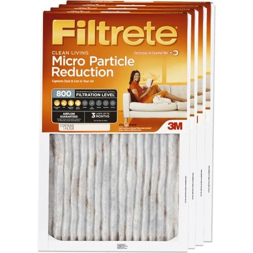 Photo 1 of Filtrete 24x30x1 HVAC Furnace Air Filter MPR 800 MERV 10 Micro Particle Reduction 4 Pack