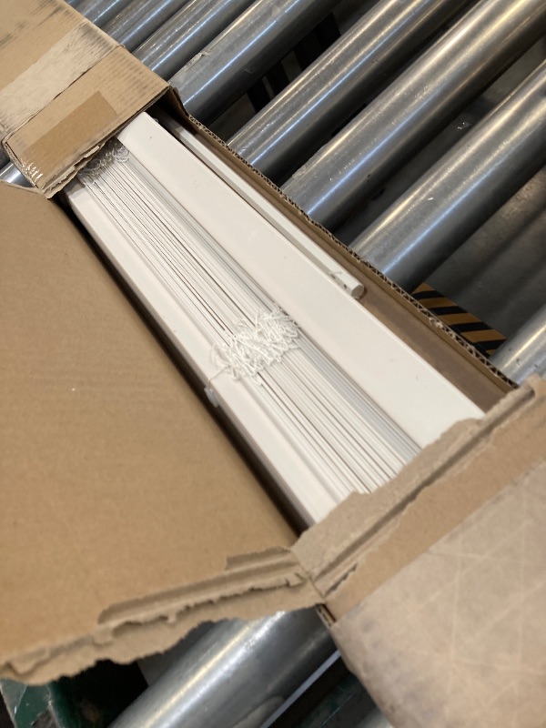 Photo 1 of ordless 1" Vinyl Light Filtering Blinds, White, 48"