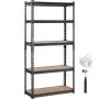 Photo 1 of VEVOR Storage Shelving Unit, 5-Tier Adjustable, 2000 lbs Capacity, Heavy Duty Garage Shelves Metal Organizer Utility Rack, Black, 30" L x 12" W x 60" H for Kitchen Pantry Basement Bathroom Laundry