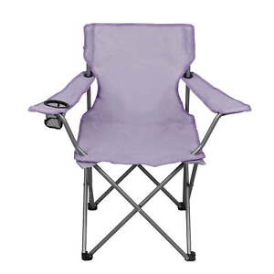 Photo 1 of Ozark Trail Basic Quad Folding Camp Chair with Cup Holder, Adult, Lavender
