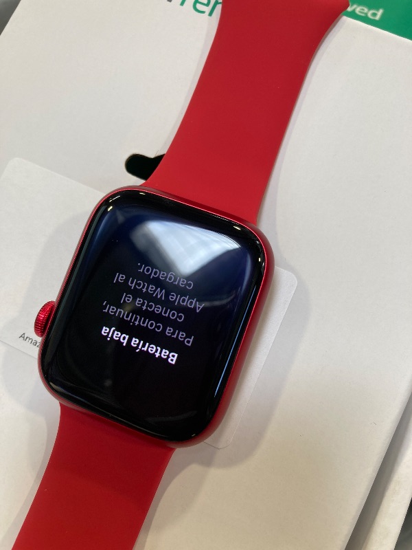 Photo 1 of Apple Watch Series 9 [GPS, 45mm] (PRODUCT)RED Aluminum Case with (PRODUCT)RED Sport Band, M/L (Renewed Premium)