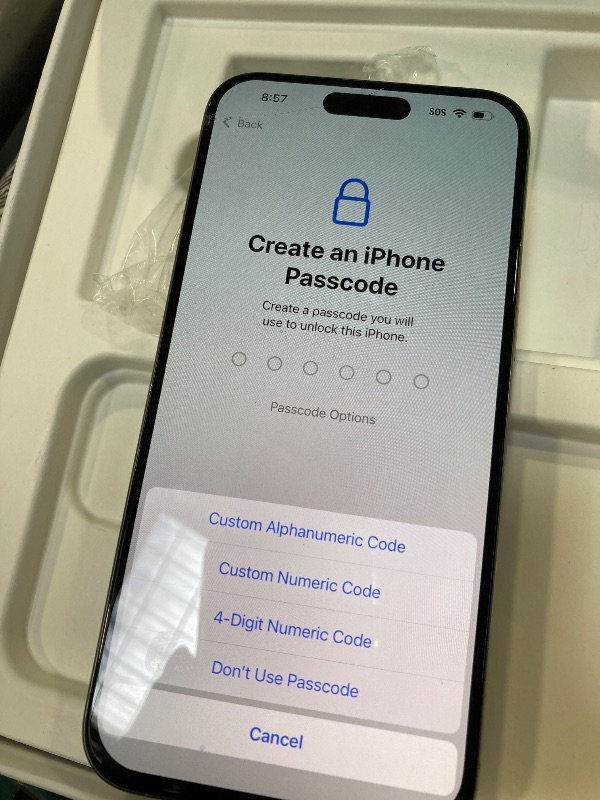 Photo 1 of Small crack on screen-- Apple iPhone 15 Pro Max, 256GB, Natural Titanium - Unlocked (Renewed Premium)