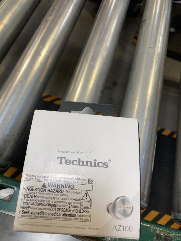 Photo 1 of Used-Needs cleaning--Technics Reference Class Hi-Fi Wireless Earbuds, Dolby Atmos with Head Tracking, Adaptive Noise Cancelling, 3 Device Multipoint, 10-hr Battery, Wireless Charging, Improved Fit - EAH-AZ100-S (Silver)