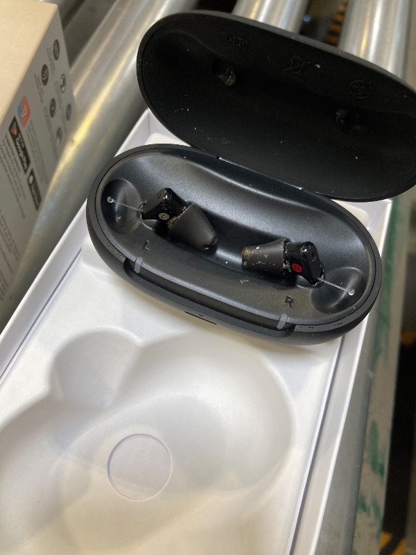 Photo 1 of USED-Needs cleaning--Sony CRE-C20 Self-Fitting OTC Hearing Aids for Mild to Moderate Hearing Loss, Prescription-Grade Sound Quality, Compact Virtually Invisible Design, Customizable App, and Rechargeable Battery