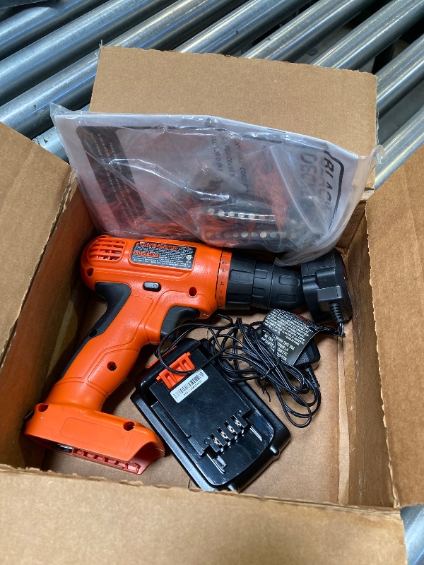 Photo 1 of BLACK+DECKER 20V MAX POWERCONNECT Power Drill Cordless Drill Driver Electric Screwdriver with 30 Piece Bit Set and Drivers Kit, Battery and Charger Included (LD120VA)