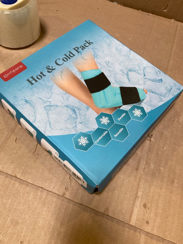 Photo 1 of Comfytemp Large Ankle Foot Ice Pack Wrap for Plantar Fasciitis Relief, FSA HSA Eligible, Ankles Brace for Sprained Ankle, Heel Spur, Swelling, Achilles Tendonitis, Pain, Hot & Cold Therapy, 1 Pack