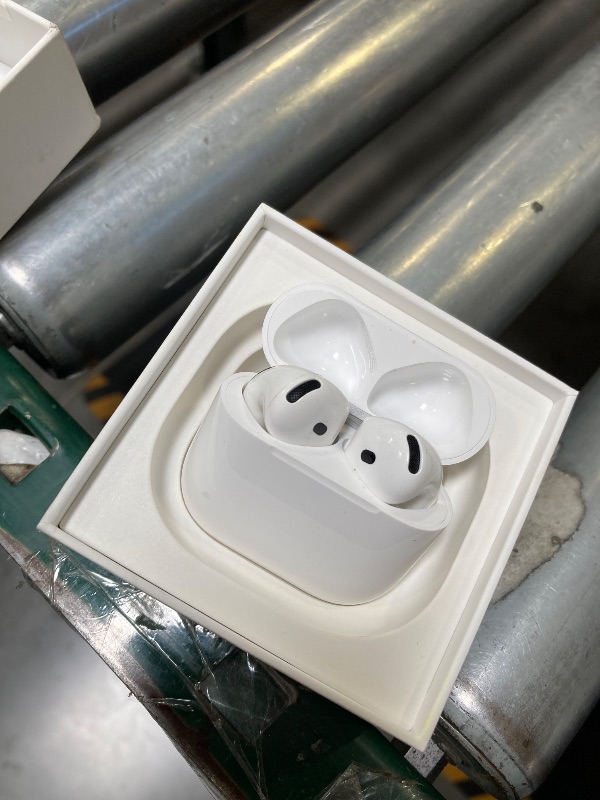 Photo 1 of Apple AirPods 4 Wireless Earbuds, Bluetooth Headphones, with Active Noise Cancellation, Adaptive Audio, Transparency Mode, Personalized Spatial Audio, USB-C Charging Case, Wireless Charging, H2 Chip