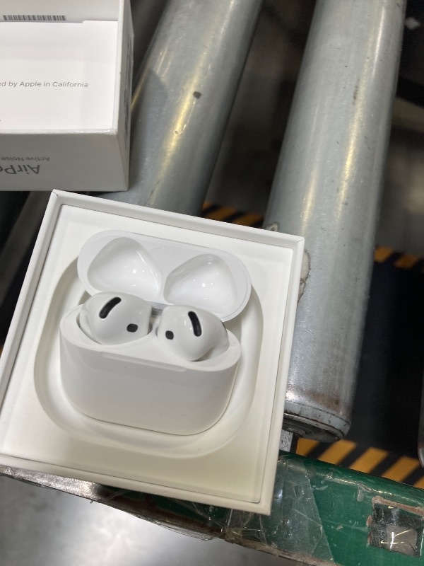 Photo 1 of Apple AirPods 4 Wireless Earbuds, Bluetooth Headphones, with Active Noise Cancellation, Adaptive Audio, Transparency Mode, Personalized Spatial Audio, USB-C Charging Case, Wireless Charging, H2 Chip