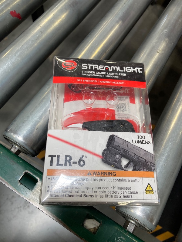 Photo 1 of Streamlight 69287 TLR-6 100-Lumen 2000 Candela Rail-Mounted Tactical Weapon Light with Integrated Red Aiming Laser Designed Exclusively for The Springfield Armory Hellcat 3-Inch Micro Compact, Black