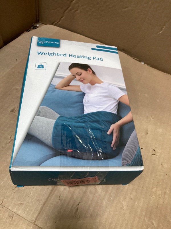 Photo 1 of Comfytemp Weighted Heating Pad for Back & Cramps, Father's Day Gifts, Birthday Gifts for Mom Dad Women Men, 2.2lb Electric Neck Shoulder Heat Pad for Pain Relief, FSA HSA Eligible, 2H Auto-Off, 12x24