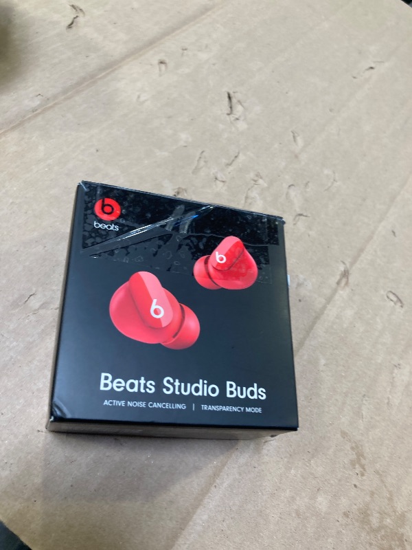 Photo 1 of Beats Studio Buds - True Wireless Noise Cancelling Earbuds - Compatible with Apple & Android, Built-in Microphone, IPX4 Rating, Sweat Resistant Earphones, Class 1 Bluetooth Headphones - Red