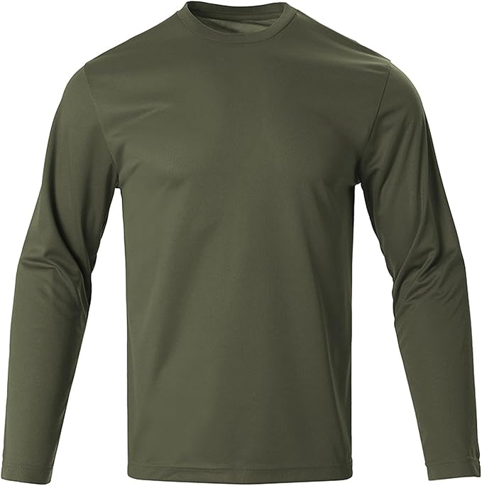 Photo 1 of 3 Pack Mens Fishing Sun Long Sleeve T-Shirt Mesh Workout Dry Fit Gym Tee Casual Athletic Active Casual Wicking Exercise Running Sport Hiking Training Top UPF