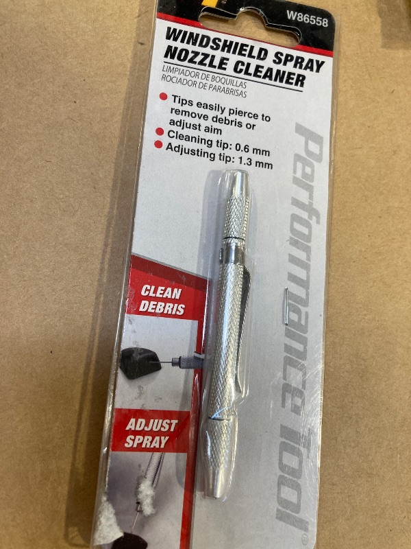 Photo 1 of Performance Tool W86558 Windshield Washer Nozzle Cleaning and Adjusting Tool with Different Tips and Knurled Body for Precision Grip and Control