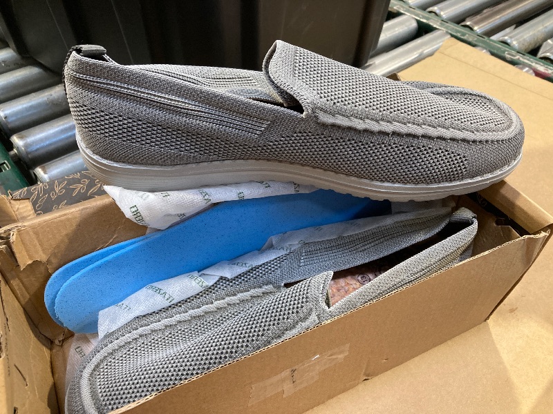 Photo 1 of 1TAZERO Wide Shoes for Men | Wide Width Slip on Shoes | Men Loafer Casua Shoes | Walking Shoes for Men with Arch Support Summer Boat Shoes for Plantar Fasciitis Grey Size 13