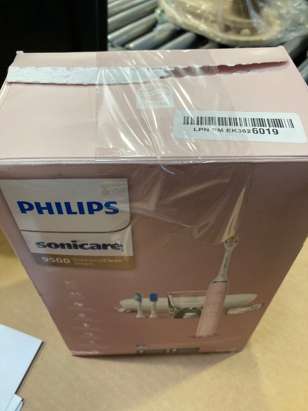Photo 1 of Philips Sonicare DiamondClean Smart 9500 Electric Toothbrush, Sonic Toothbrush with App, Pressure Sensor, Brush Head Detection, 5 Brushing Modes and 3 Intensity Levels, Pink, Model HX9923/21