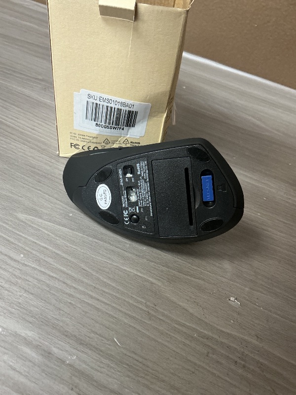Photo 1 of TECKNET Ergonomic Mouse, Wireless Bluetooth Vertical Mouse, 4800 DPI Optical Tracking, 6 Adjustable DPI, Quiet Clicks, 2.4GHz with USB A Receiver, 6 Buttons, Wide Compatibility - Black