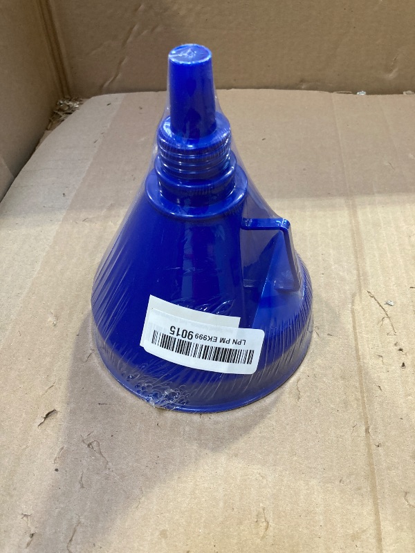 Photo 1 of Terbold Automotive Flex Funnel with Hose | Wide Mouth Flexible Oil Funnel for Automotive Use - Gas, Transmission Fluid, Car Fuel, Oil Change (Blue)