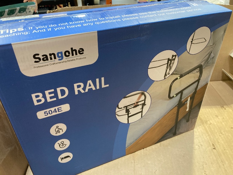 Photo 1 of Sangohe Heavy Duty Bed Rail for Senior & Elderly and People Falling Out of Bed - Foldable Bed Assist Handle - 504E