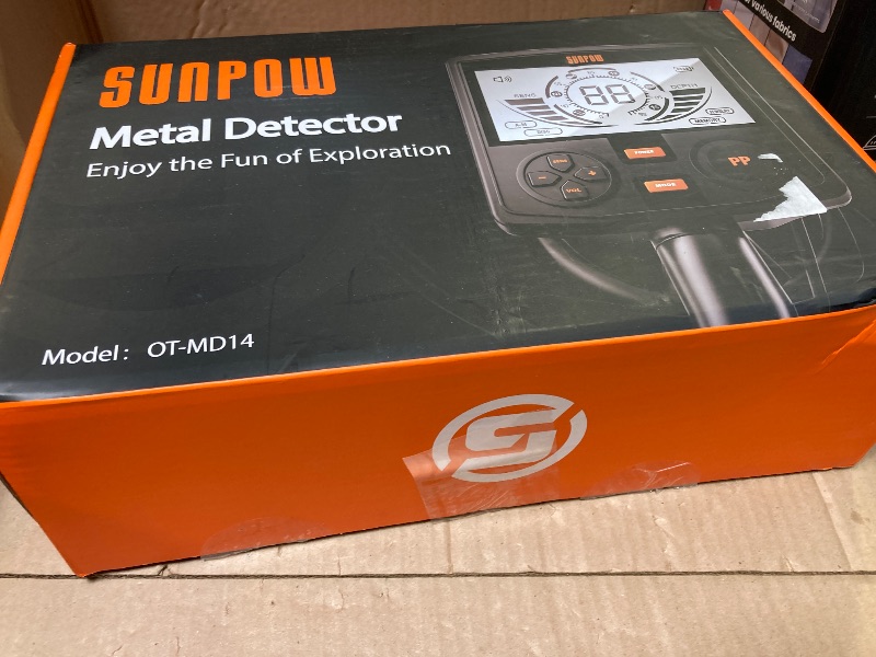 Photo 1 of SUNPOW Metal Detector for Adults Professional - High Accuracy with 12" Waterproof Coil, 2x Backlit LCD Display, Advanced DSP Chip, 5 Modes, Adjustable Length (19"-59"), Sturdy Spiral Structure -OTMD14