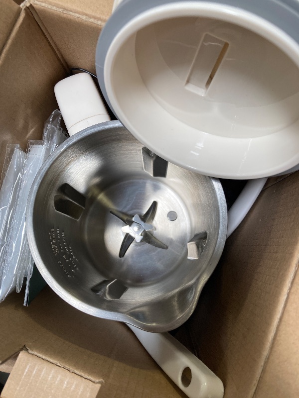 Photo 1 of Upgraded 20OZ Nut Milk Maker Machine - Multi-Functional Automatic Almond with 10 Blades, Plant-Based, Oat, Soy, and Dairy Free Beverages 12 Hours Timer/Auto-clean/Room Temp/Keep Warm/Boil, White