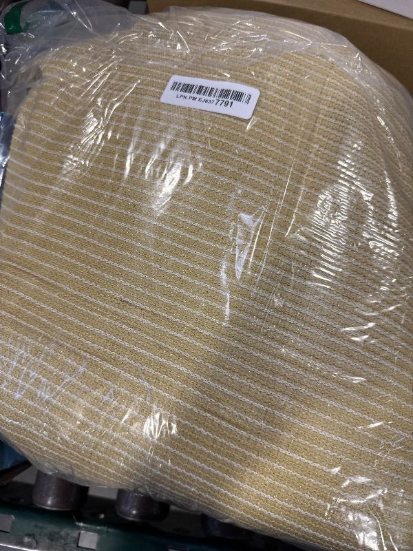 Photo 1 of Royal Shade 8' x 10' Beige Rectangle Sun Shade Sail Canopy Outdoor Patio Fabric Screen Awning RTAPR0810 - UPF50+ 95% UV Blockage, Heavy Duty, Water & Air Permeable (We Make Custom Size)